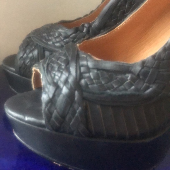 L.a.m.b. Lamb Gwen stefani Keaton braided leather platform sling back stiletto - Picture 12 of 16